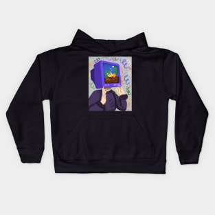 fish tank tv head Kids Hoodie